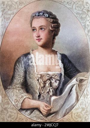 Jeanne-Antoinette Poisson, Dame Le Normant detiolles, Marquise Markgräfin de Pompadour, herzogin de Menars geb. 29. Dezember 1721 in Paris ge Stockfoto