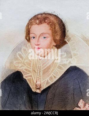 Catherine Henriette de Balzac dEntragues, Marquise de Verneuil geb. 1579 in Orleans am meisten. 9. Februar 1633 in Paris wurde nach dem plötzlichen Tod Gabr Stockfoto