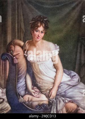 Juliette oder Julie Recamier, geb. Jeanne Francoise Julie AdelaÃde Bernard, genannt Madame Recamier geb. 4. Dezember 1777 in Lyon gest. 11. Mai 1849 i Stockfoto