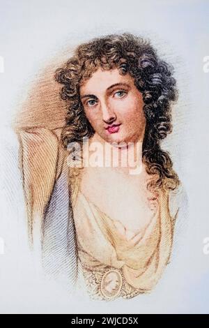 Emma, Lady Hamilton geb. 26. April 1765 in Ness als Amy Lyon gest. 15. Januar 1815 in Calais war eine gefeierte Schönheit, Künstlerin und Gesellschaft Stockfoto