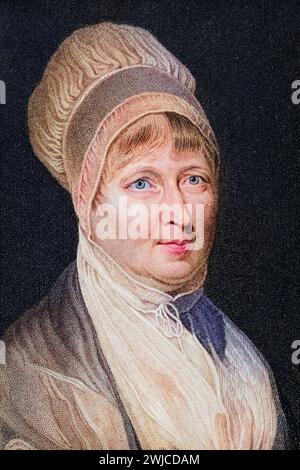 Elizabeth Fry geb. 21. Mai 1780 in Norwich am meisten. 12. Oktober 1845 in Ramsgate war britische Reformerin des Gefängniswesens, Historisch, Digital Restau Stockfoto