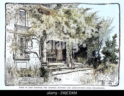 John Bartram geb. 23. März 1699 in Darby gest. 22. September 1777 in Philadelphia war ein britischer bzw. Nordamerikanischer Botaniker, Historisch, di Stockfoto