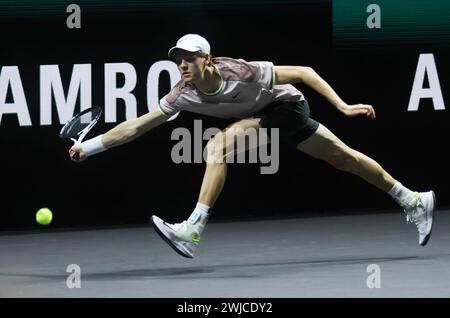 Rotterdam, Italien. Februar 2024. Rotterdam - Tennis Rotterdam, ABN AMRO Open, Italiens Jannik Sinner, 14. Februar 2024. Foto Felice Calabro' Editorial Usage Only Credit: Independent Photo Agency/Alamy Live News Stockfoto