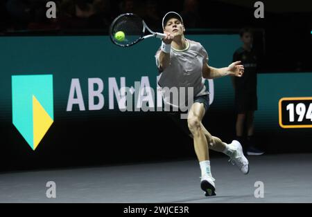 Rotterdam, Italien. Februar 2024. Rotterdam - Tennis Rotterdam, ABN AMRO Open, Italiens Jannik Sinner, 14. Februar 2024. Foto Felice Calabro' Editorial Usage Only Credit: Independent Photo Agency/Alamy Live News Stockfoto