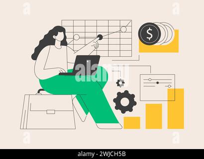 Portfolio Income Abstract Concept Vector Illustration. Stock Vektor