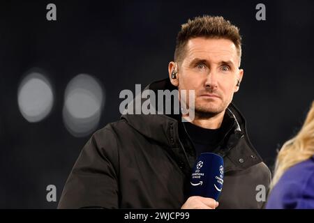Rom, Italien. Februar 2024. Miroslav Klose vor dem Champions-League-Fußballspiel zwischen SS Lazio und FC Bayern München im Olimpico-Stadion in Rom (Italien), 14. Februar 2024. Quelle: Insidefoto di andrea staccioli/Alamy Live News Stockfoto