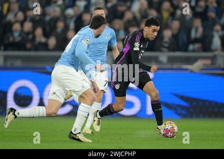 Roma, Italien. Februar 2024. Foto Alfredo Falcone/LaPresse 14. Februar 2024 Roma (Italia) Sport, calcio - Latium vs Bayern Monaco - Andata ottavi di Finale UEFA Champions League 2023/2024 - Stadio Olimpico di Roma. Nella Foto: 14. Februar 2024 Rom (Italien) Sport, Fußball - SS Lazio vs FC Bayern München - Achtelfinale UEFA Champions League 2023/2024 - Olympisches Stadion in Rom. Im Bild: LaPresse/Alamy Live News Stockfoto