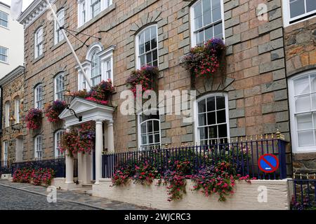 Konstables Office in St. Peter Port, Polizeistation, Kanalinsel Guernsey, England, Großbritannien Stockfoto