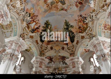 Wallfahrtskirche St. Peter und Paul, erbaut 1728 von den Brüdern Zimmermann, 1731, Steinhausen, Baden-Württemberg Stockfoto