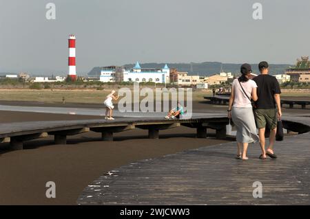 Gaomei Wetland Preservation Area, Gaomei Wetlands, Taichung, Tawain. Stockfoto