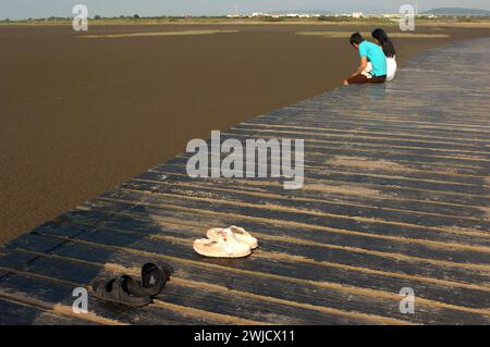 Gaomei Wetland Preservation Area, Gaomei Wetlands, Taichung, Tawain. Stockfoto