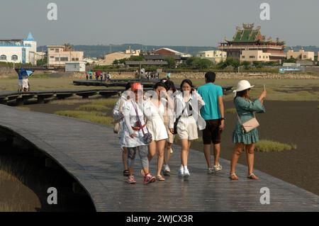 Gaomei Wetland Preservation Area, Gaomei Wetlands, Taichung, Tawain. Stockfoto