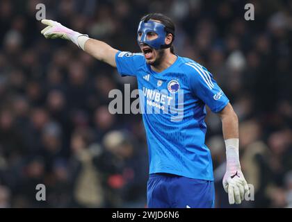 Kopenhagen, Dänemark. Februar 2024. Kamil Grabara vom FC Kopenhagen während des UEFA Champions League-Spiels in Telia Parken, Kopenhagen. Der Bildnachweis sollte lauten: Paul Terry/Sportimage Credit: Sportimage Ltd/Alamy Live News Stockfoto