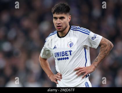 Kopenhagen, Dänemark. Februar 2024. Kevin Diks vom FC Kopenhagen während des UEFA Champions League-Spiels in Telia Parken, Kopenhagen. Der Bildnachweis sollte lauten: Paul Terry/Sportimage Credit: Sportimage Ltd/Alamy Live News Stockfoto