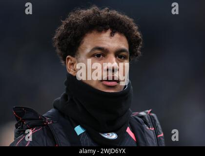 Kopenhagen, Dänemark. Februar 2024. Oscar Bobb von Manchester City während des UEFA Champions League-Spiels in Telia Parken, Kopenhagen. Der Bildnachweis sollte lauten: Paul Terry/Sportimage Credit: Sportimage Ltd/Alamy Live News Stockfoto