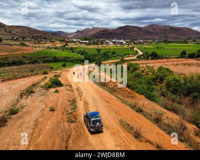 Madagaskar mit dem Auto Stockfoto