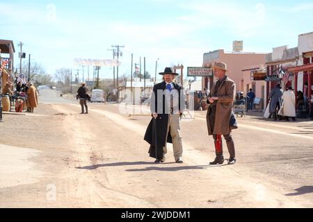 Warten auf den nächsten Schusswechsel in Tombstone, Arizona Stockfoto