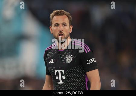 Rom, Italien. Februar 2024. Harry Kane von Bayern München während des UEFA Champions League-Spiels in Olimpico, Rom. Der Bildnachweis sollte lauten: Jonathan Moscrop/Sportimage Credit: Sportimage Ltd/Alamy Live News Stockfoto