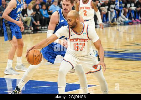 Orlando, Florida, USA, 14. Februar 2024, New York Knicks vor Taj Gibson #67 im Kia Center. (Foto: Marty Jean-Louis/Alamy Live News Stockfoto