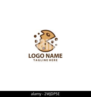Monster Cookies Logo Design Vektor Stock Vektor