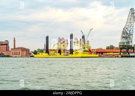 Venedig Biennale Arsenal Industriehafen Stockfoto