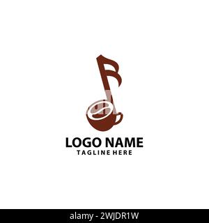Design-Vektor für Music Coffee Stock Vektor