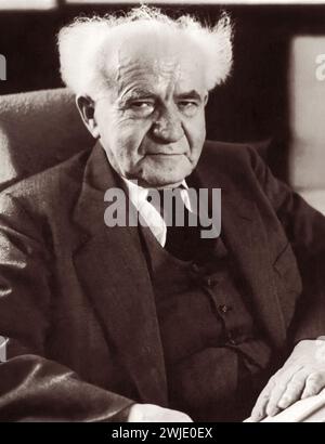 David Ben-Gurion (1886–1973), nationaler Hauptgründer des Staates Israel und erster Premierminister des Staates Israel. Stockfoto