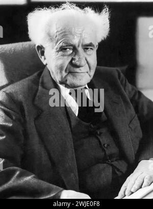 David Ben-Gurion (1886–1973), nationaler Hauptgründer des Staates Israel und erster Premierminister des Staates Israel. Stockfoto