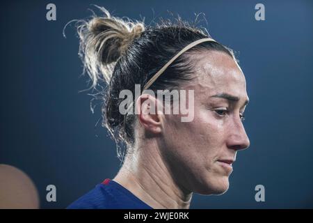 Amsterdam, Niederlande. Februar 2024. Lucy Bronze vom FC Barcelona wurde 2023-24 im Johan Cruyff Stadion in der Liga F (erste Frauenliga Spaniens) zwischen dem FC Barcelona und Levante U.D in Aktion genommen. Endergebnis; F.C Barcelona 1:1 Levante U.D Credit: SOPA Images Limited/Alamy Live News Stockfoto