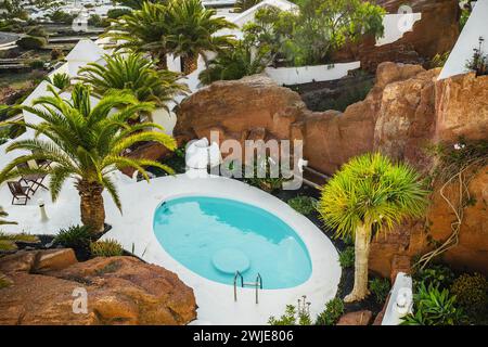 Das Lagomar-Museum wurde von Cesar Manrique in Nazaret, Lanzarote, erbaut Stockfoto