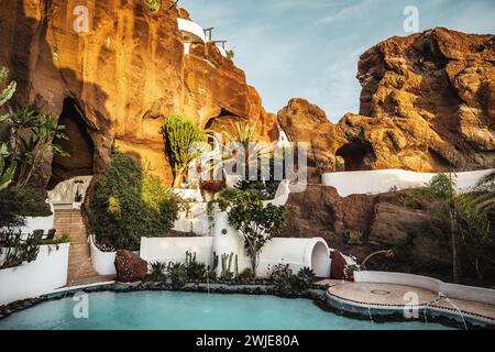 Das Lagomar-Museum wurde von Cesar Manrique in Nazaret, Lanzarote, erbaut Stockfoto