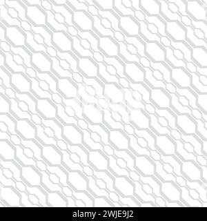 Das geometrische Muster mit welligen Linien. Nahtloser Vektorhintergrund. Graue und weiße Textur. Stock Vektor
