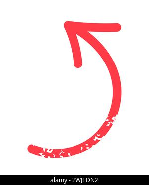 Pfeil Richtung Zeiger von Hand gezeichnet Stock Vektor