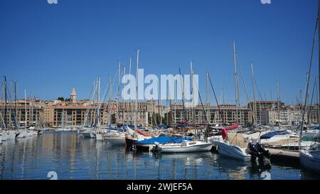 Marseille (Südost-Frankreich): am alten Hafen Stockfoto