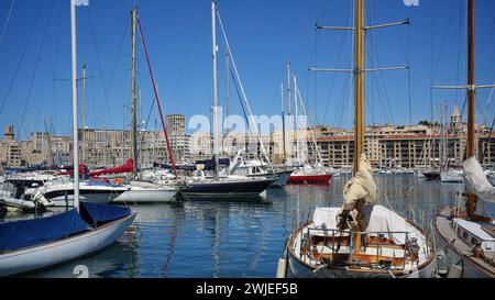 Marseille (Südost-Frankreich): am alten Hafen Stockfoto