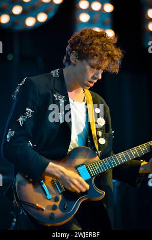 Johnny Borrell - Razorlight, V2011, Hylands Park, Chelmsford, Essex, Großbritannien - 20. August 2011 Stockfoto