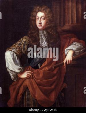 Prinz Georg von Dänemark (1653–1708), Herzog von Cumberland, Consort von Königin Anne von England (später Großbritannien), Porträtmalerei in Öl auf Leinwand nach John Riley, um 1687 Stockfoto