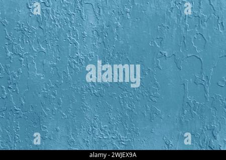 Textur der alten blauen Farbe an der Wand. Stockfoto
