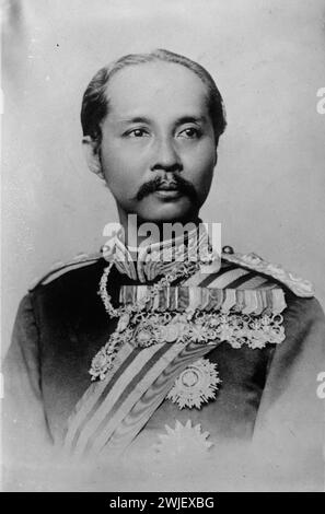 Vintage-Porträt von König Chulalongkorn oder Rama V von Siam (Thailand) Stockfoto