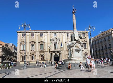 Piazzo Duomo, Catania, Sizilien Stockfoto