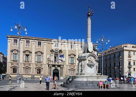 Piazzo Duomo, Catania, Sizilien Stockfoto