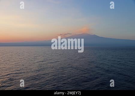 Abendlicht auf dem Ätna, Catania, Sizilien Stockfoto