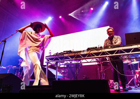 Newcastle, UK - Electronic Dance Band Crazy P unterstützt Roisin Murphy am 14. Februar 2024 im O2 City Hall in Newcastle. Foto: Jill O'Donnell/Alamy Live News Stockfoto