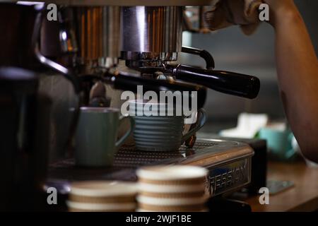 Kaffee aus dem Automaten Stockfoto