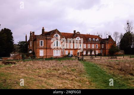 West Horsley Place (Button House), ein Herrenhaus aus dem 15. Jahrhundert in Surrey, England, Großbritannien, Februar 2024 BBC-TV-Show Ghosts Stockfoto