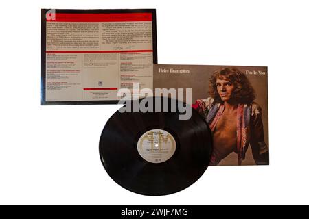 Peter Frampton I'm in You Vinyl-Album-Cover isoliert auf weißem Hintergrund - 1977 Stockfoto