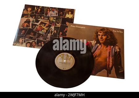 Peter Frampton I'm in You Vinyl-Album-Cover isoliert auf weißem Hintergrund - 1977 Stockfoto