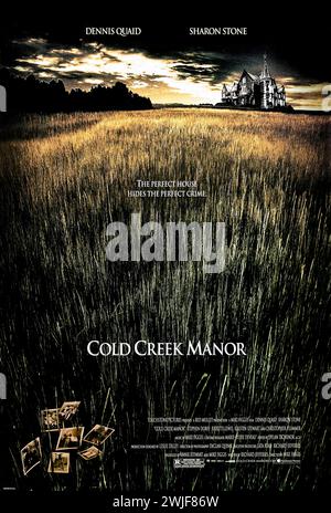 Cold Creek Manor (2003) von Mike Figgis mit Dennis Quaid, Sharon Stone und Stephen Dorff. Eine Familie wird von dem ehemaligen Besitzer des Landguts terrorisiert, das sie bei Zwangsvollstreckung gekauft haben. Foto eines Original-Posters aus dem Jahr 2003 (USA) ***NUR ZUR REDAKTIONELLEN VERWENDUNG*** Credit: BFA / Buena Vista Pictures Stockfoto