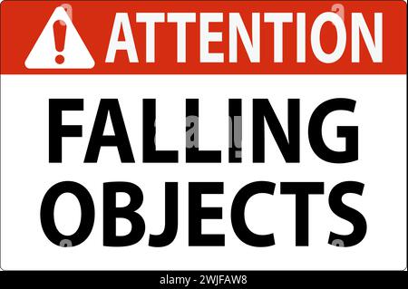Hinweisschild, Fallende Objekte Stock Vektor