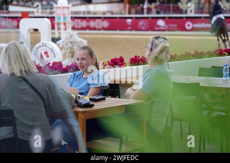 Das Amir Sword International Equestrian Festival beginnt im Longines Al Shaqab Outdoor in Doha, Katar Stockfoto